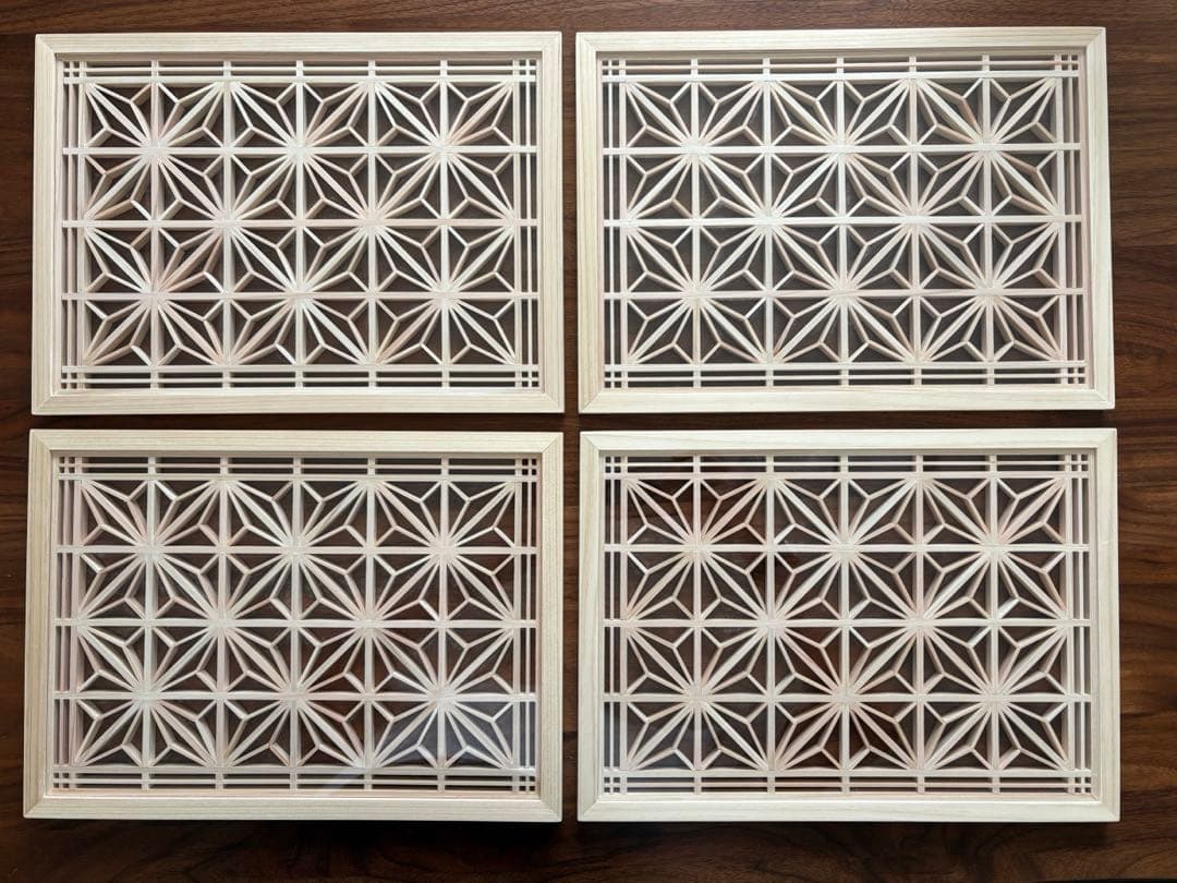 【マルコ】【リピ割】ハンドメイド組子細工(角-3×2) - 4セット