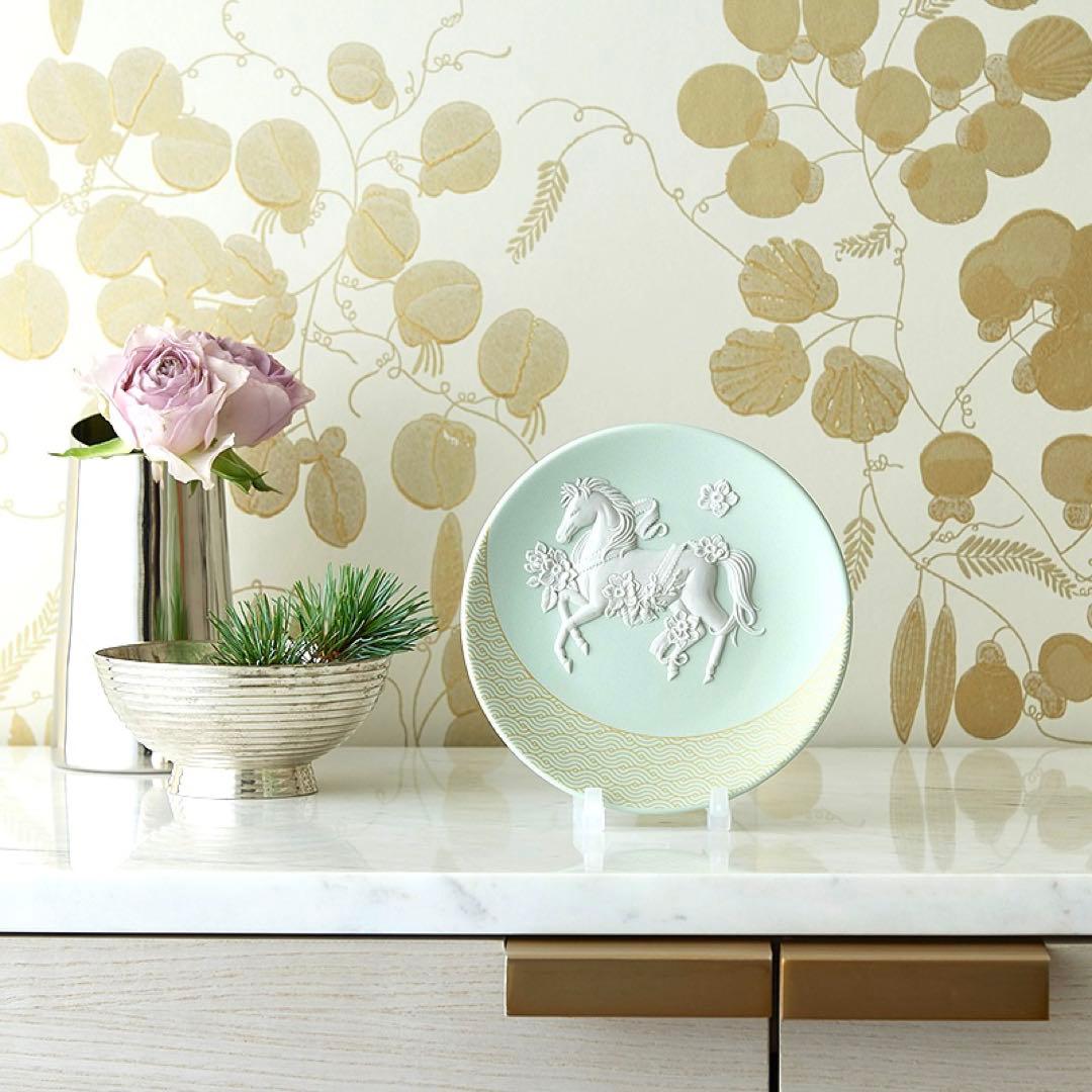 新品ウェッジウッド 干支 プレート エトトレイ 午 2026ウマ 馬 ジャスパー