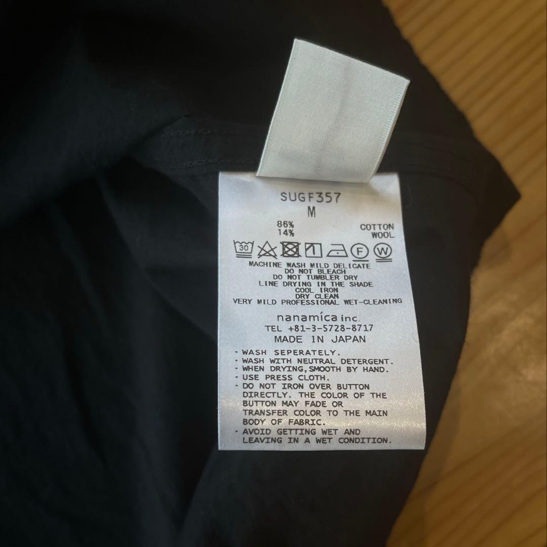 新品 ナナミカ 黒 M コットンウールデッキシャツ ユーティリティ ジャケット