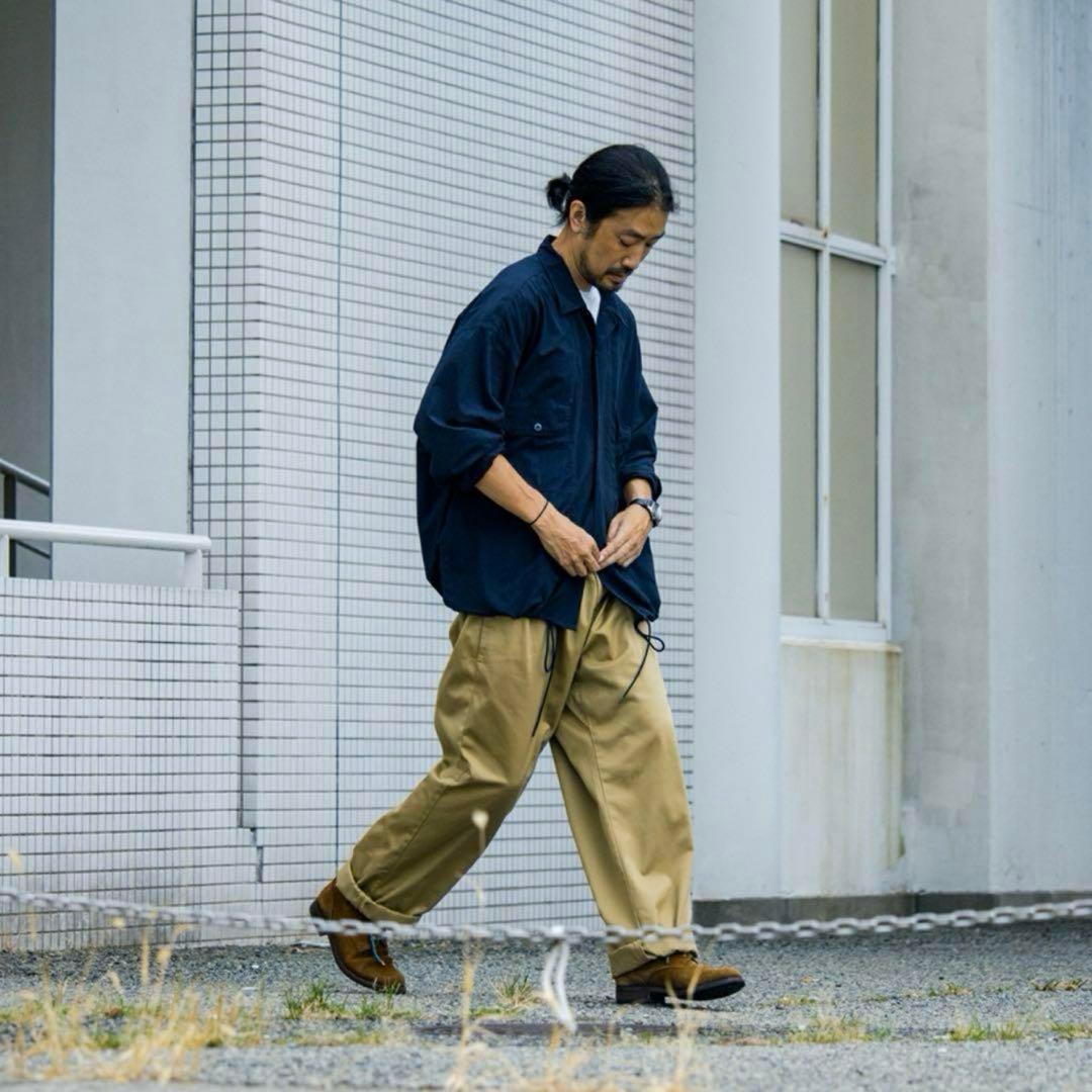 新品 ナナミカ 黒 M コットンウールデッキシャツ ユーティリティ ジャケット