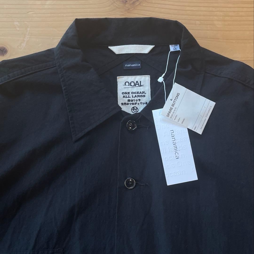 新品 ナナミカ 黒 M コットンウールデッキシャツ ユーティリティ ジャケット