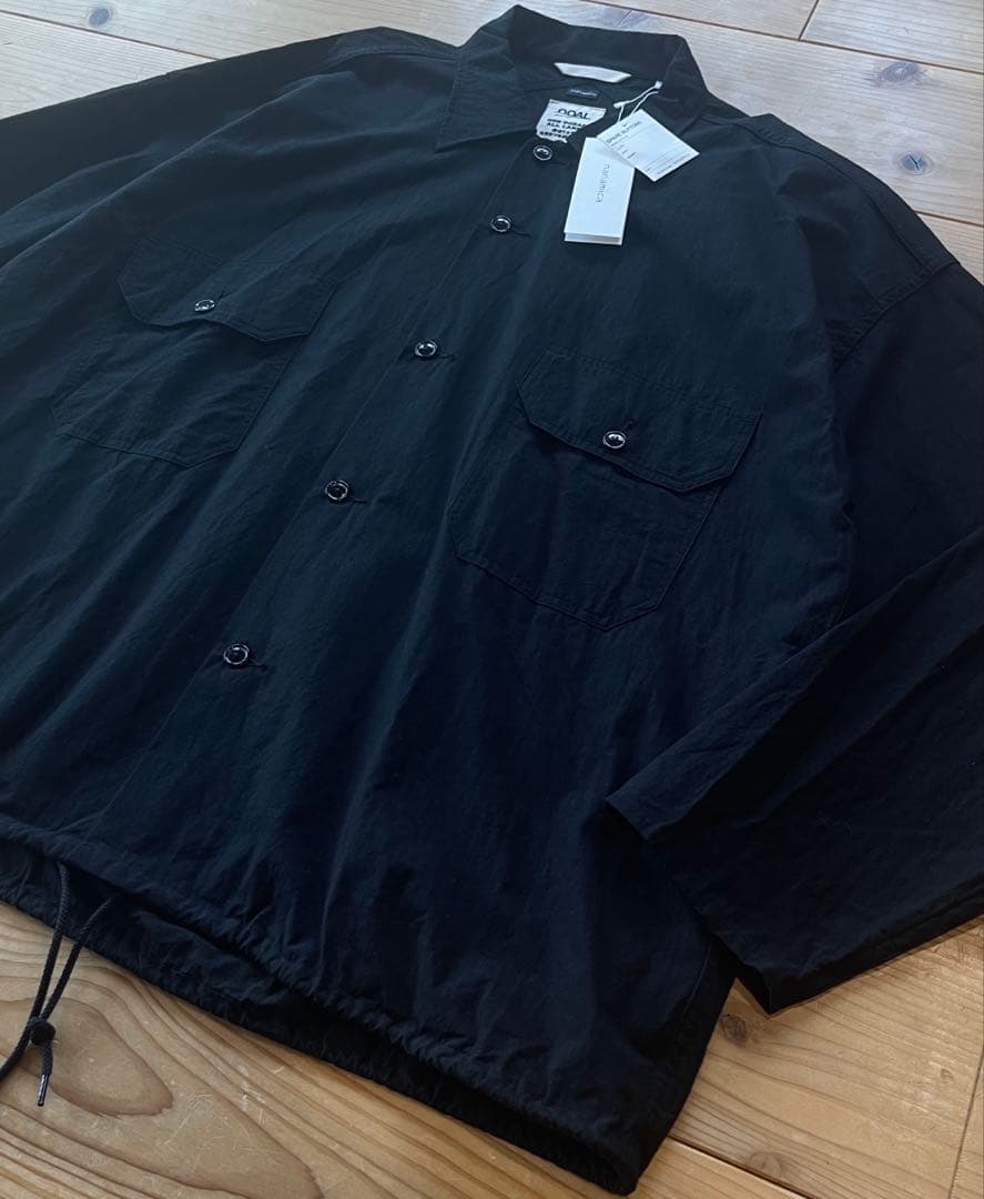 新品 ナナミカ 黒 M コットンウールデッキシャツ ユーティリティ ジャケット