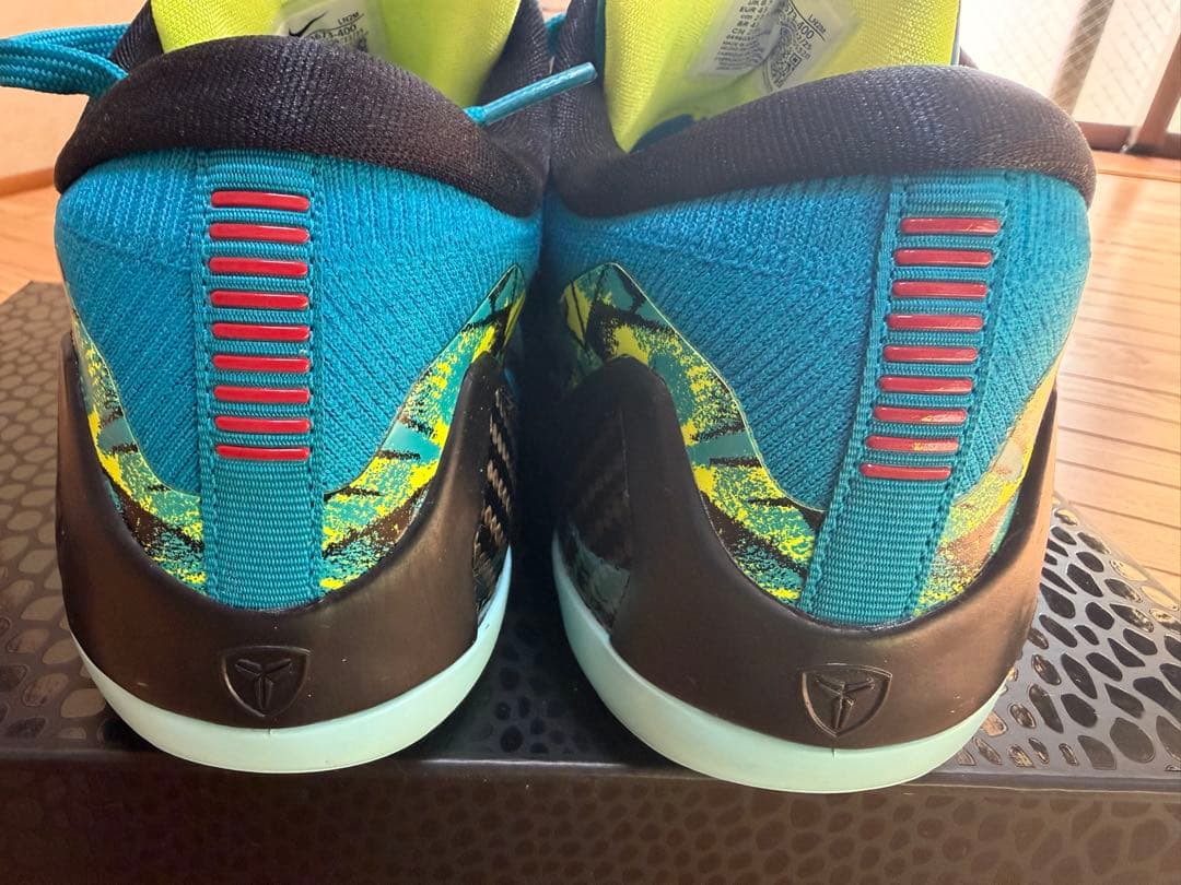 現*猫様 Nike Kobe9 バスケットボールシューズ 青/黄緑