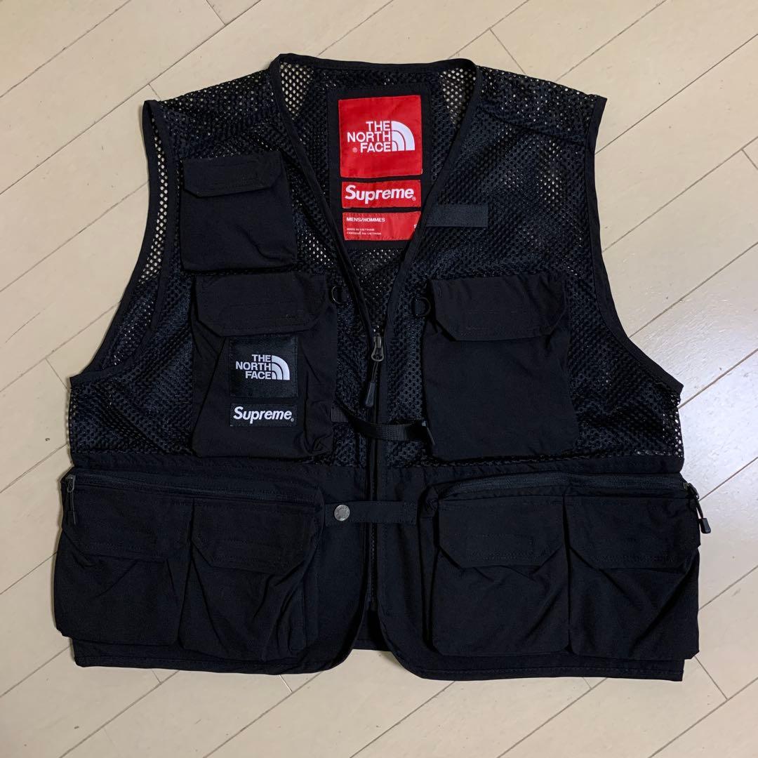 レア Supreme × THE NORTH FACE カーゴメッシュベスト S
