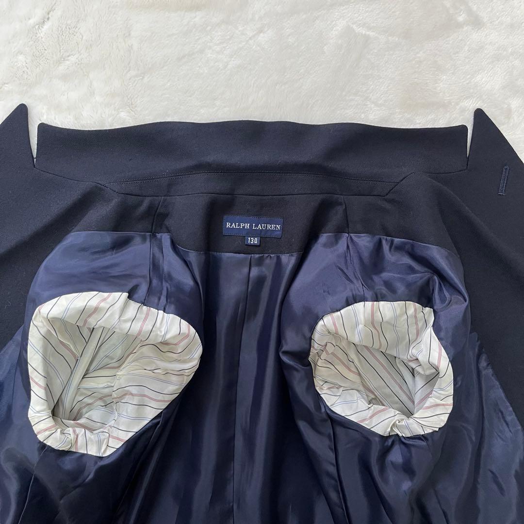 豪華4点✨ラルフローレン130フォーマルセットアップスーツ入学式　紺ブレ金ボタン