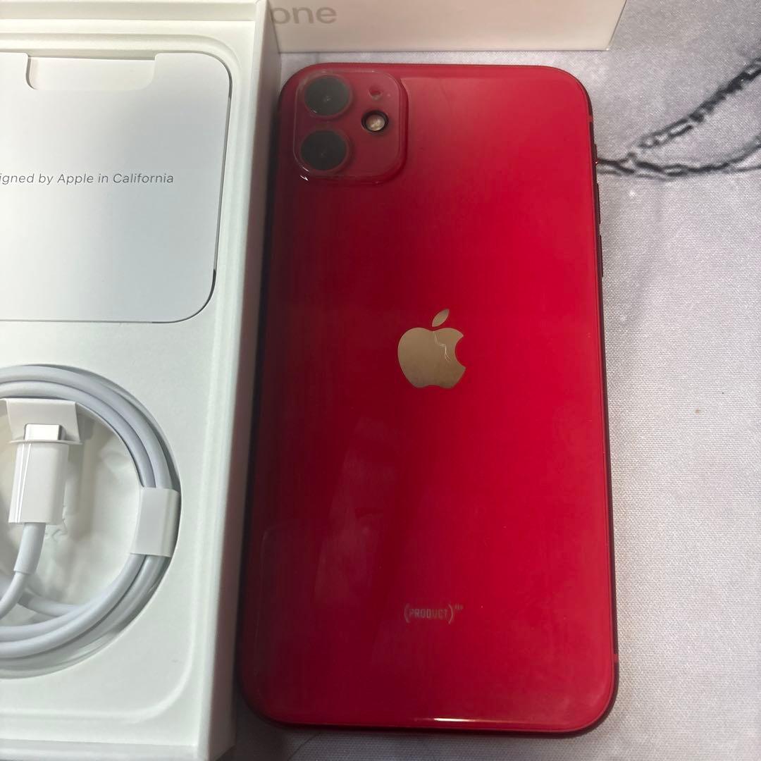 iPhone 11(PRODUCT)RED 本体 充電ケーブル付