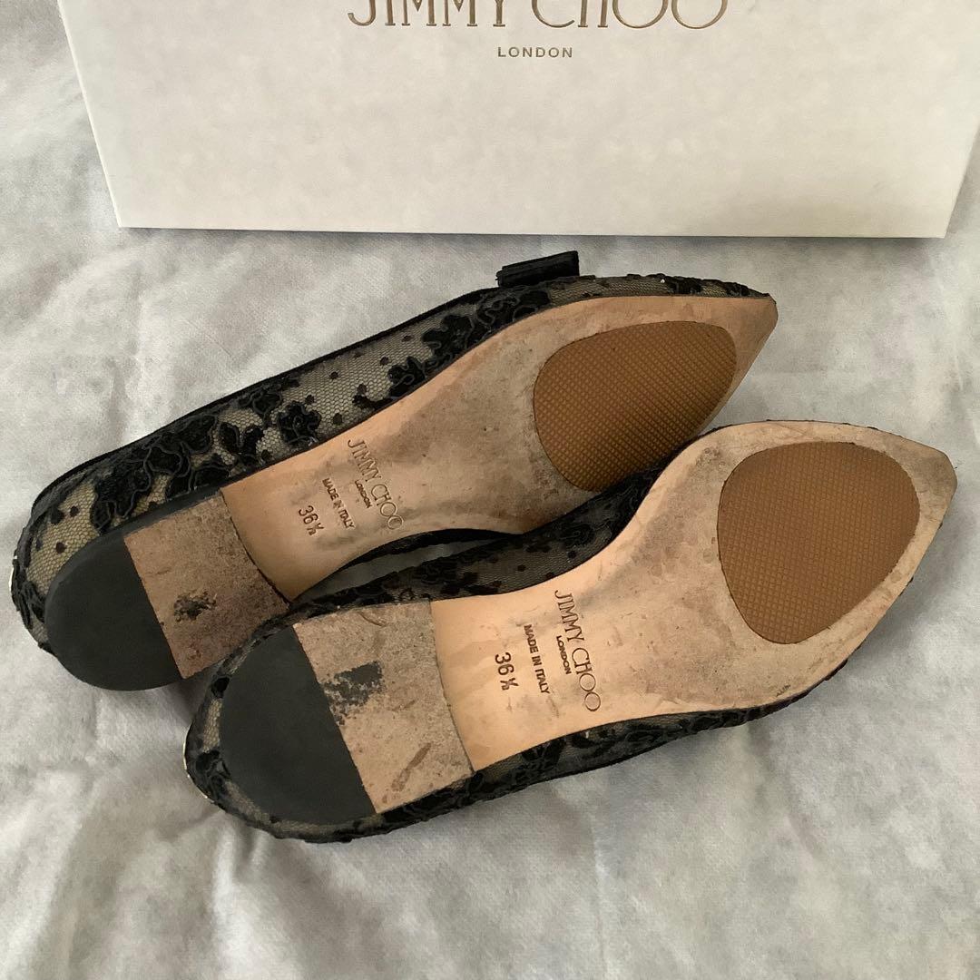 JIMMY CHOO★ジミーチュウ★レースフラットシューズ★36 1/2