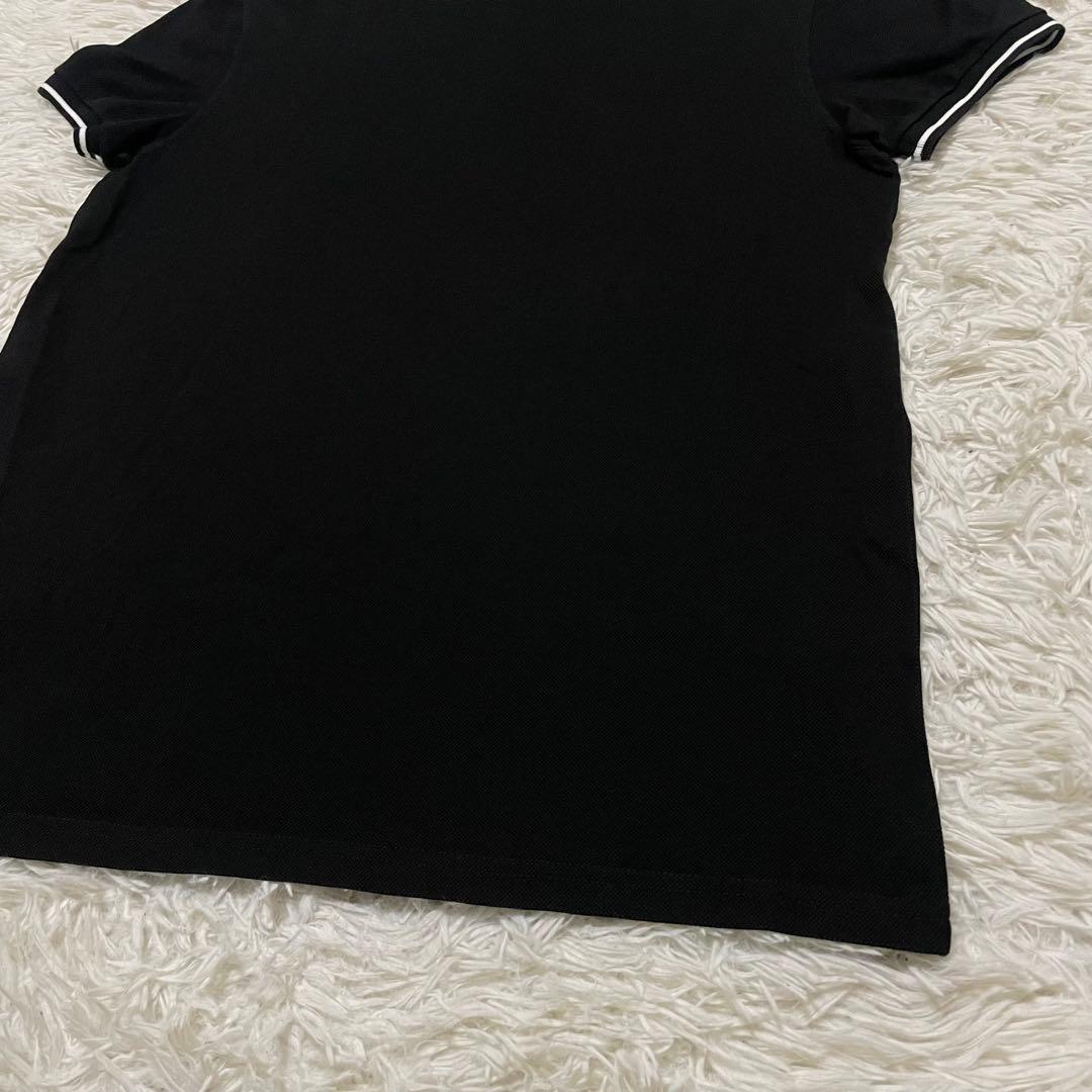 極美品　サンローラン　ポロシャツ　カサンドラ　ロゴ　刺繍　黒　イタリア製