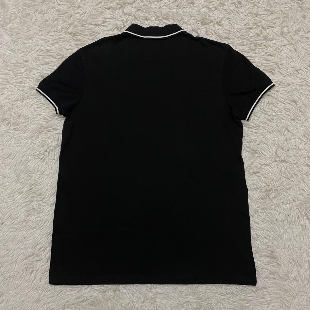 極美品　サンローラン　ポロシャツ　カサンドラ　ロゴ　刺繍　黒　イタリア製