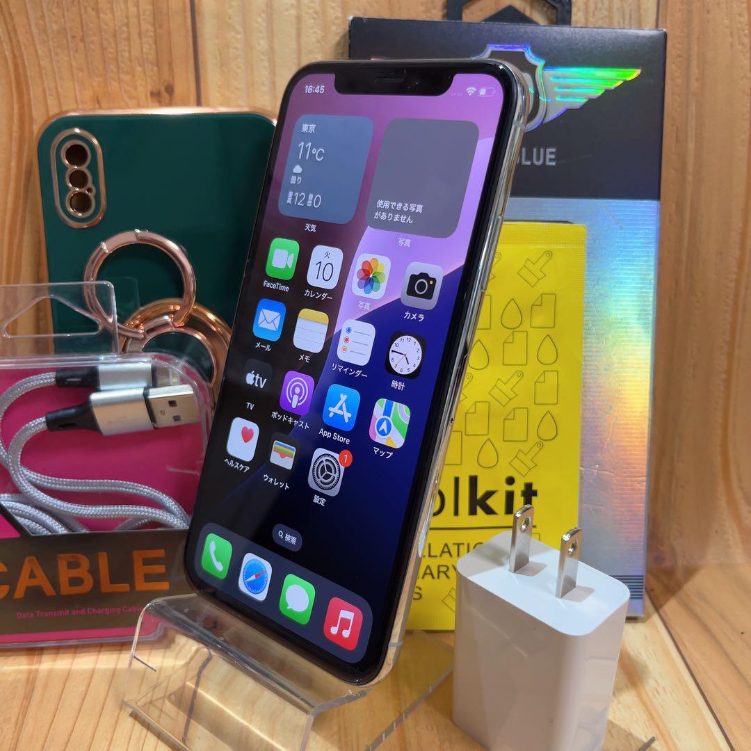 SIMフリー 本体 iPhone XS 256 GB 227 シルバー 電池良好