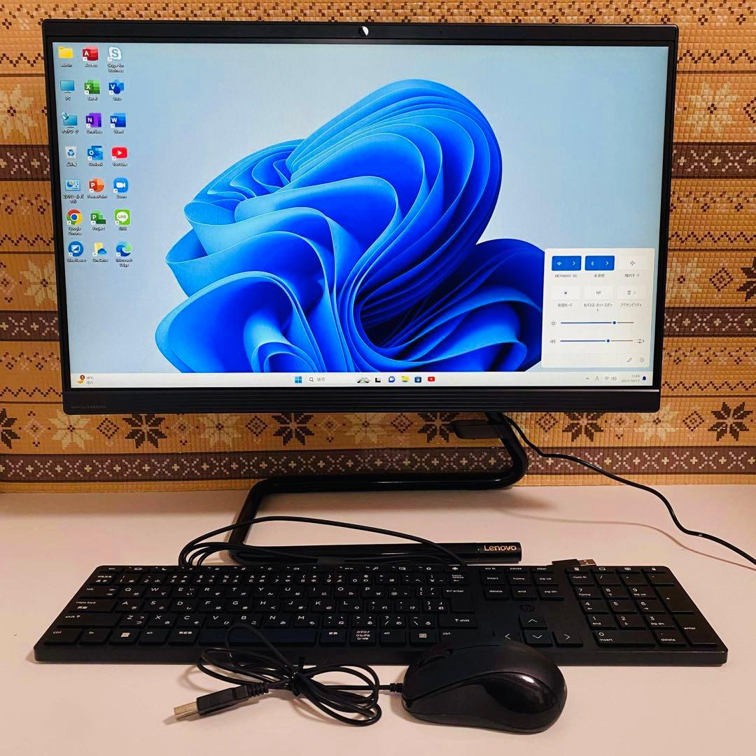 Y860 LENOVOデスクトップ1TB大容量大画面Windows11オフィス付