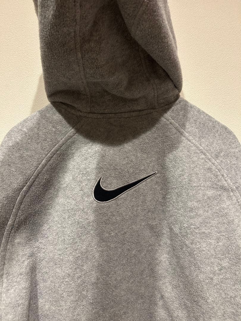 00s old nike リバーシブルナイロン&フリースジャケット　フード付き