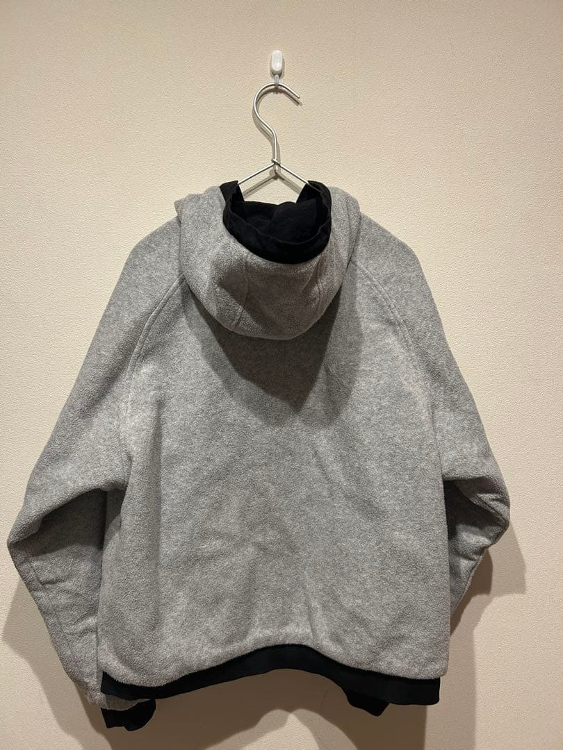 00s old nike リバーシブルナイロン&フリースジャケット　フード付き