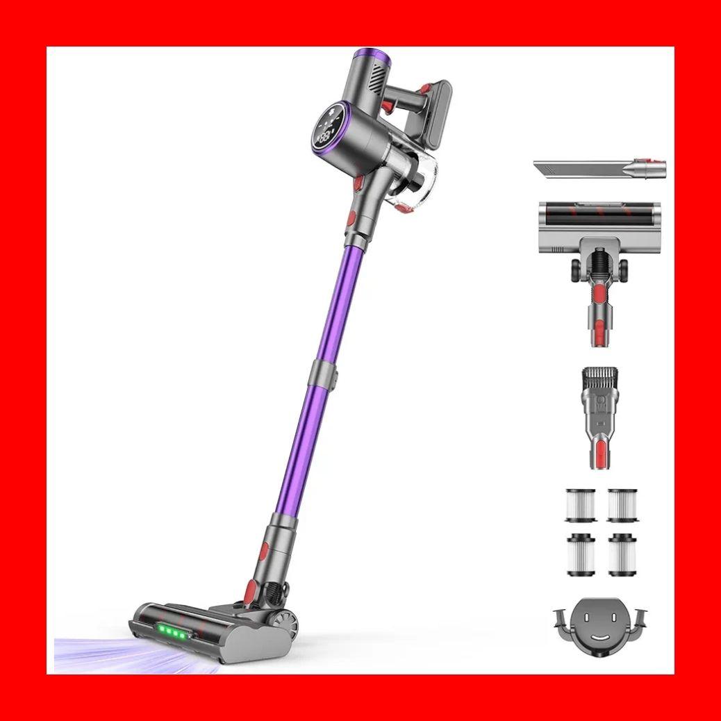 86000Pa コードレス 掃除機 自立式 サイクロン LED液晶ディスプレイ