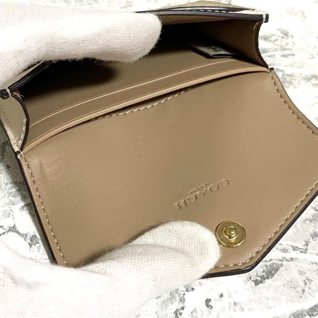 【 新品未使用 】 COACH コーチ フラップカードケース 名刺入れ レザー