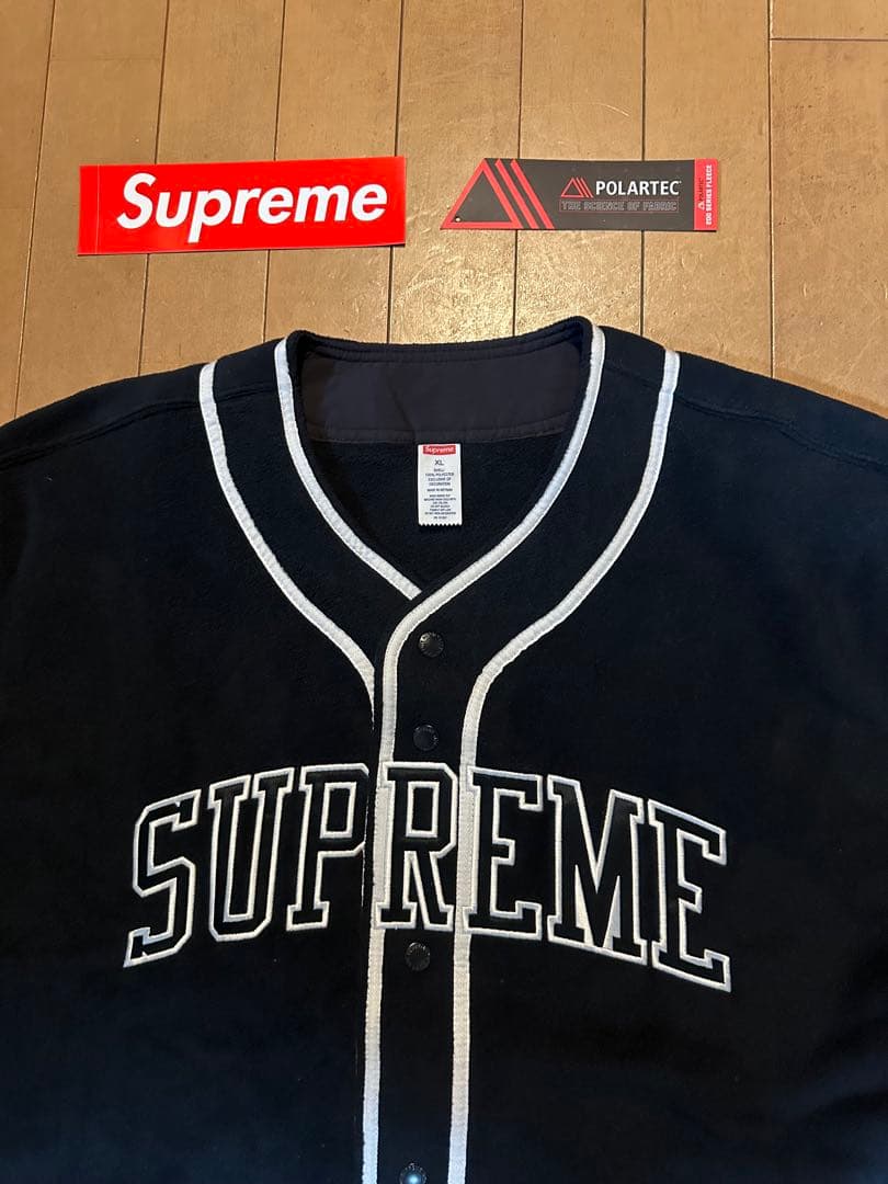 新品Supreme Polartec Baseball Jersey Black