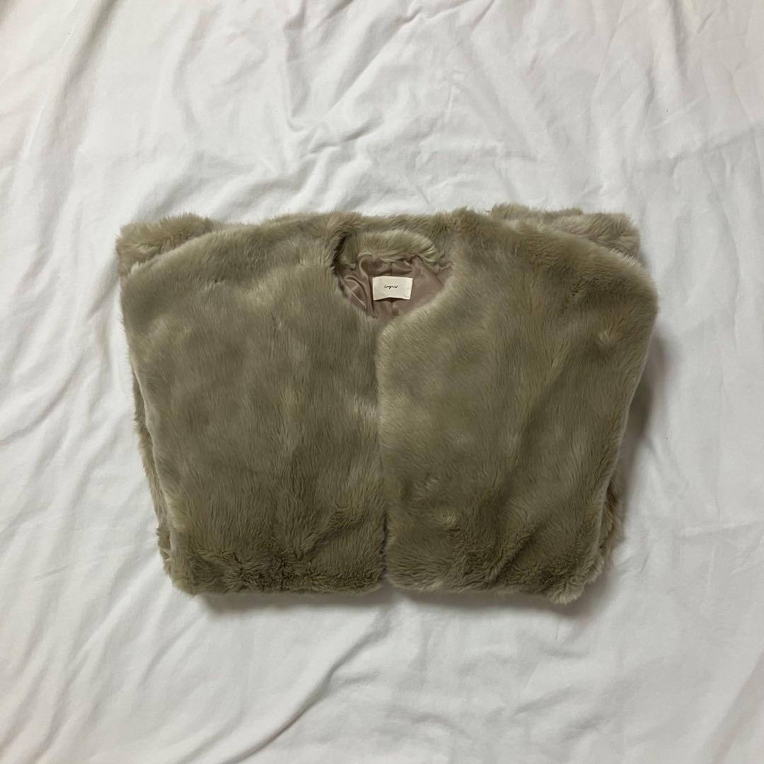 Ungrid / アングリッド / フェイクファーコート ライトグレー