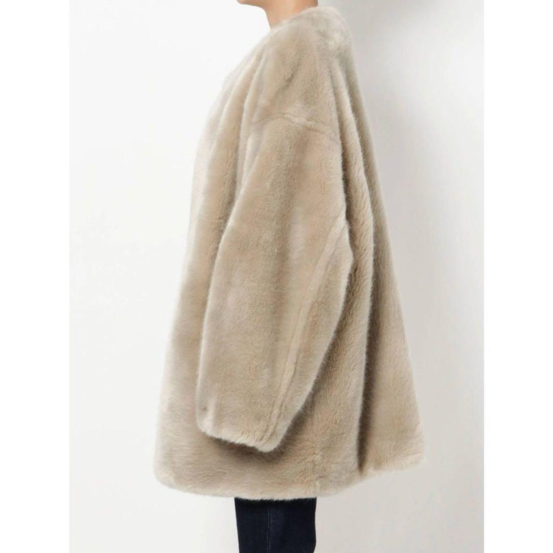 Ungrid / アングリッド / フェイクファーコート ライトグレー