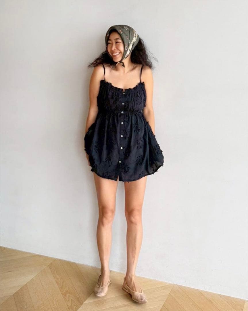 searoomlynn TULLE BACKストラップミュール ベージュ LL