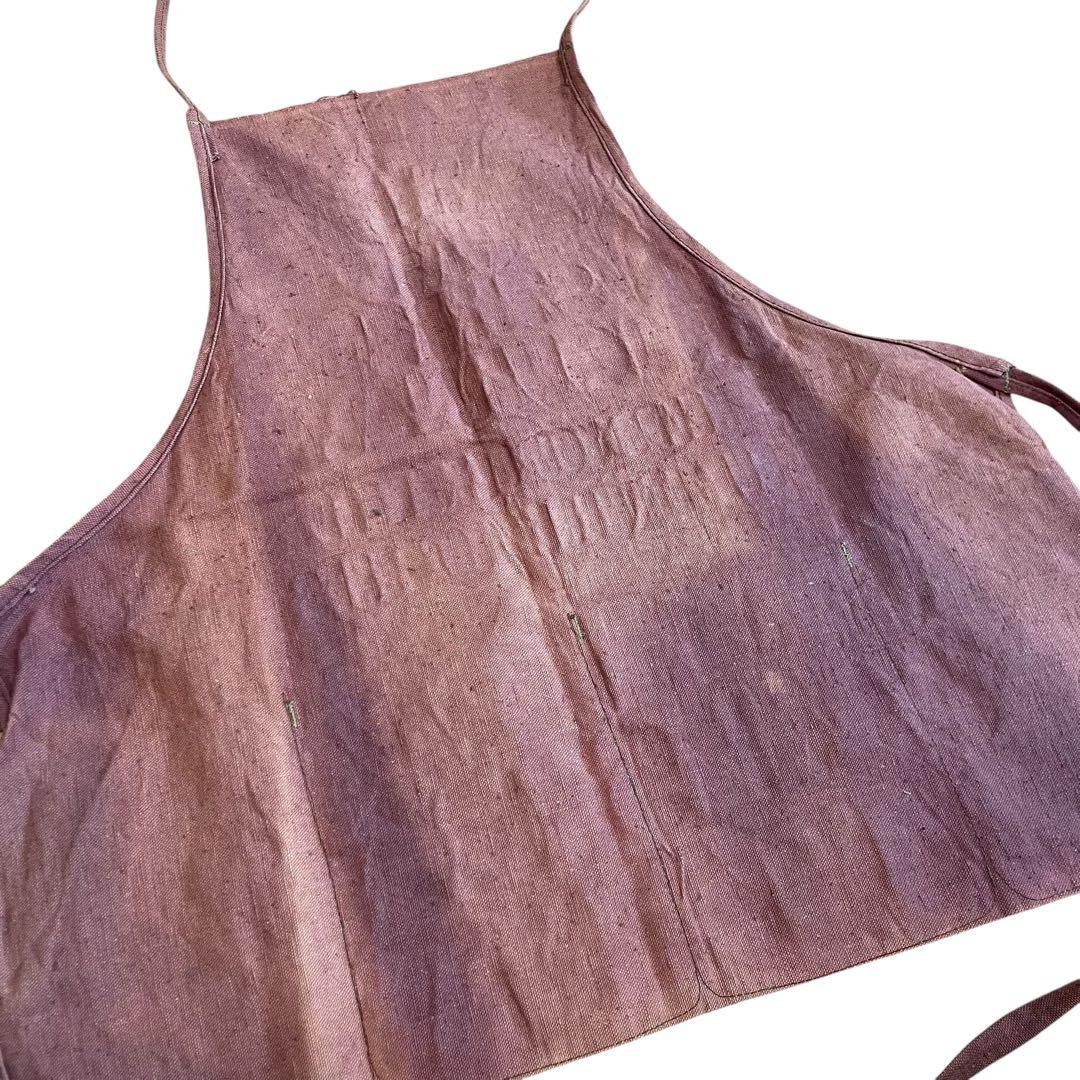 40s ニュースペーパー エプロン ブラウンダック キャンバス ヴィンテージ