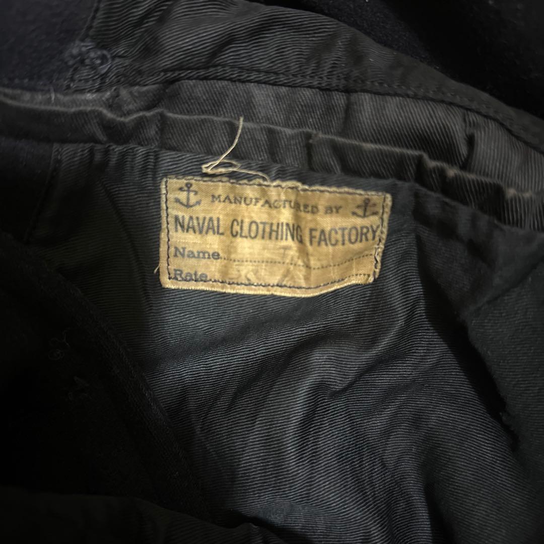 40s navy 10ボタンpコート