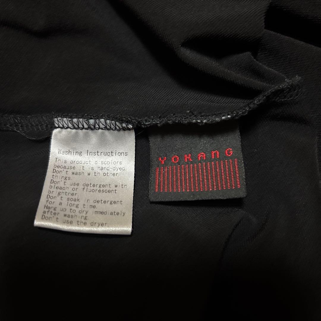 YOKANG フラワープリント ダークブラック チュニック