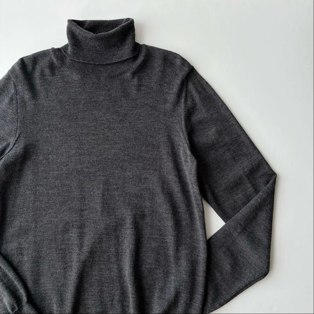 イタリア製 ZANONE 12G ハイゲージ タートルネック セーター 48