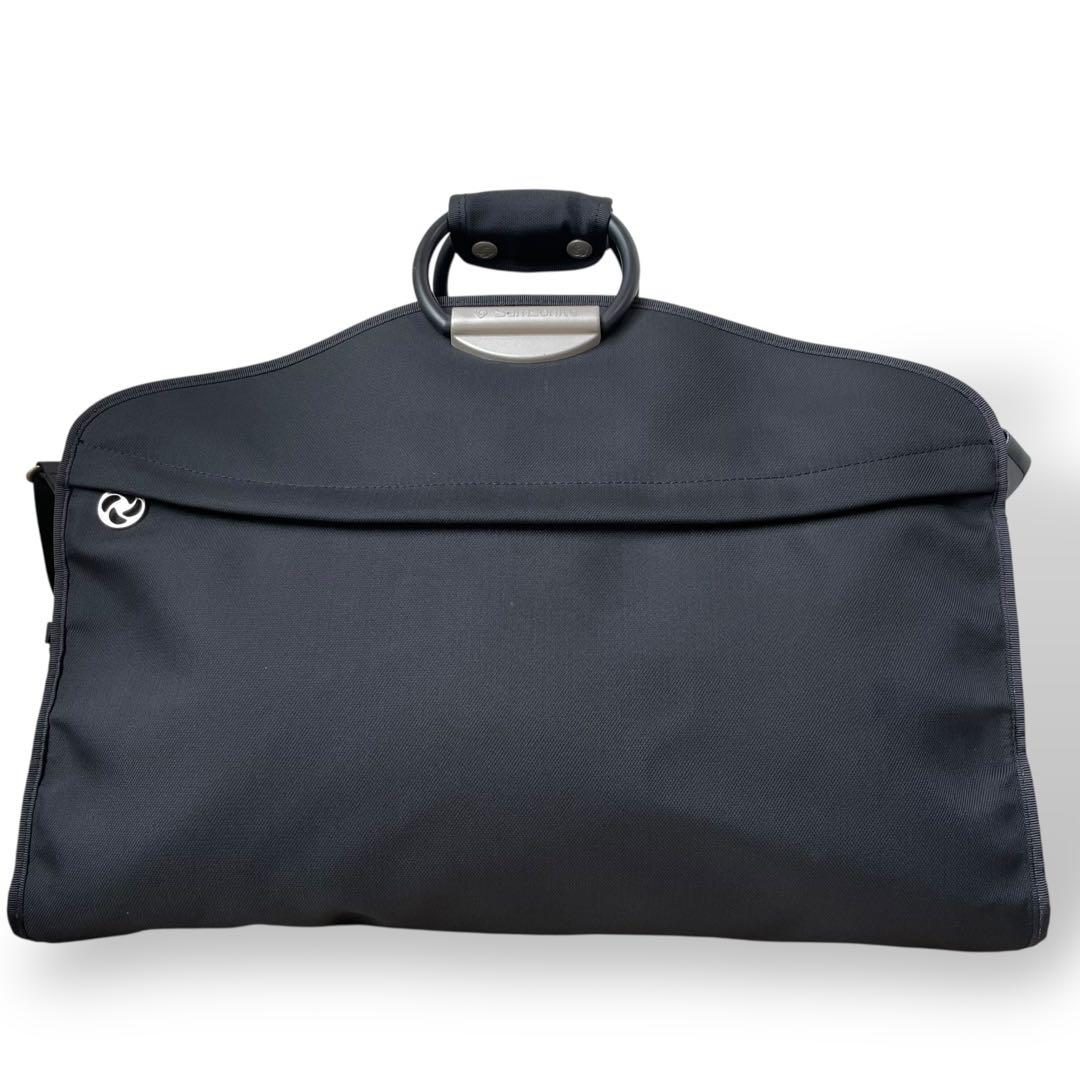 美品 サムソナイト☆2way ロゴ刻印 ボストンバッグ ナイロン ブラック