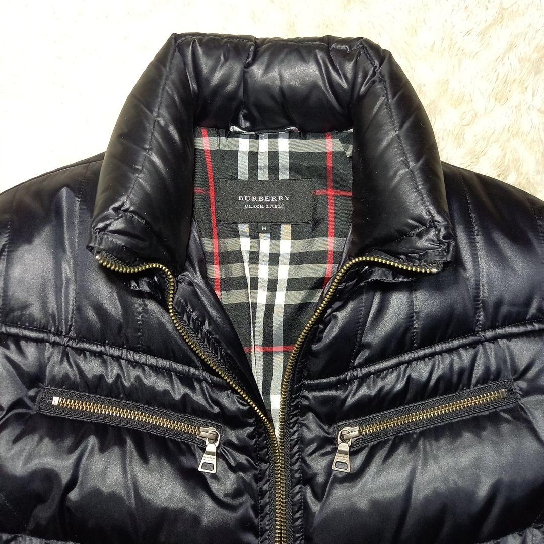 バーバリー　ブラックレーベル　ライダース　ダウンジャケット　サイズM　ホースロゴ