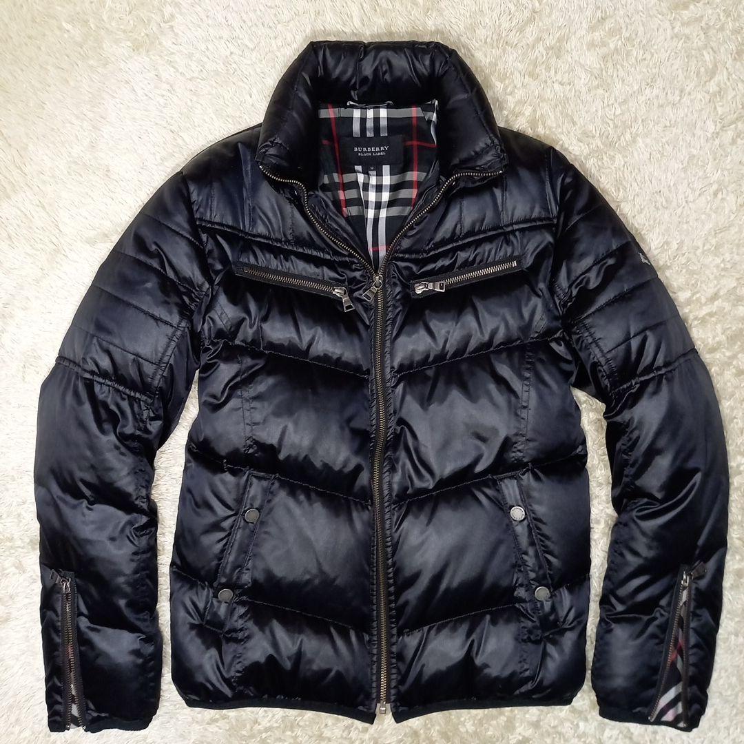 バーバリー　ブラックレーベル　ライダース　ダウンジャケット　サイズM　ホースロゴ