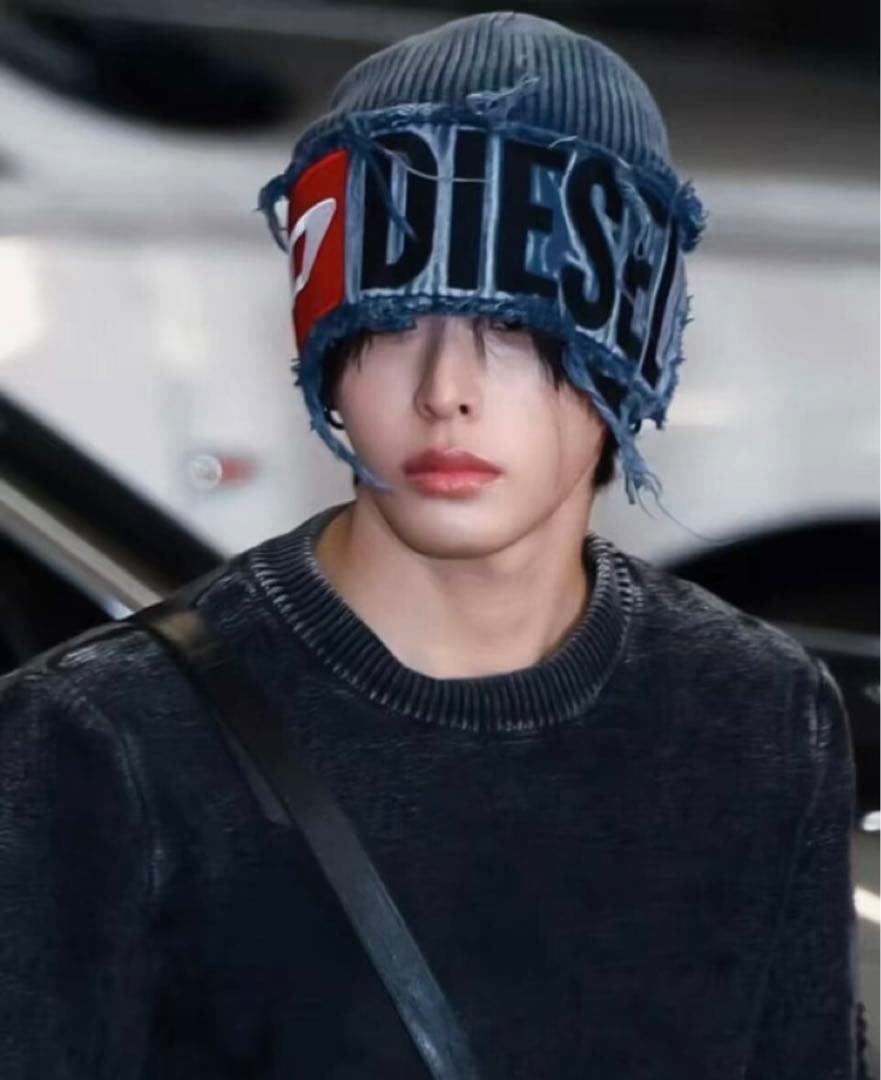 DIESEL デニムビーニー フリンジ加工