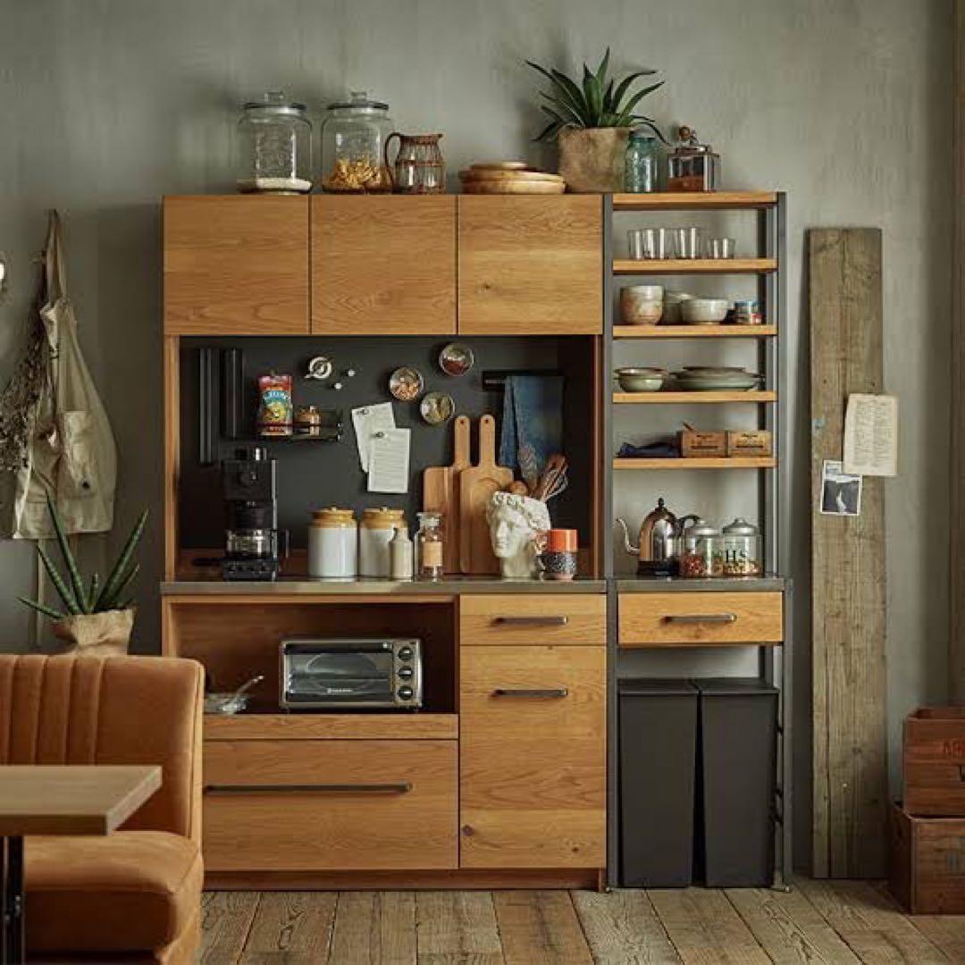 関家具 ダイニングボード+アトランダム下台ダス カップボード