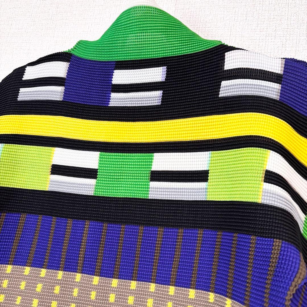 美品　ISSEY MIYAKE ME 長袖　ハイネック　ストレッチ　マルチカラー