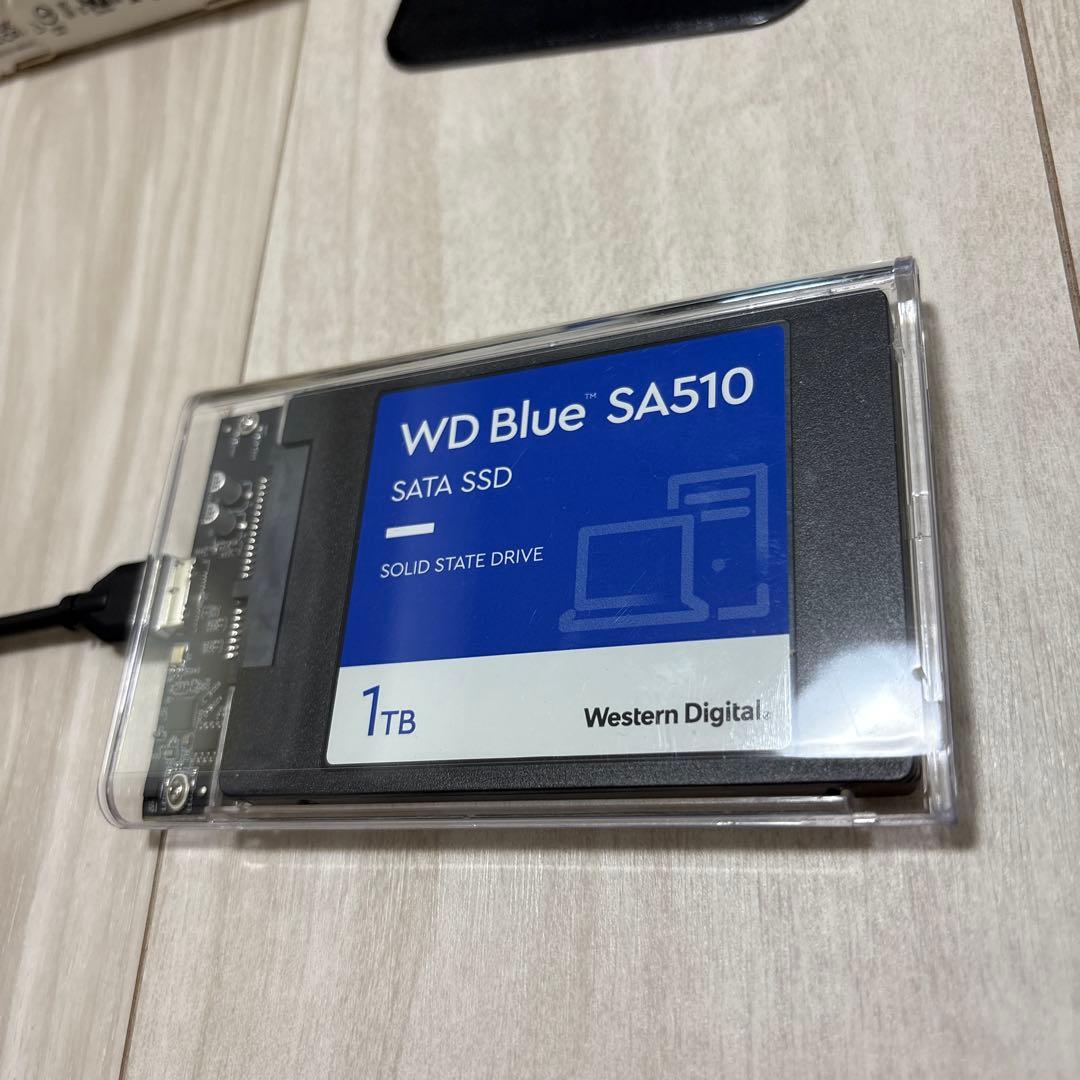 WD Blue SA510 1TB SATA SSD 2.5インチ　ケース付き