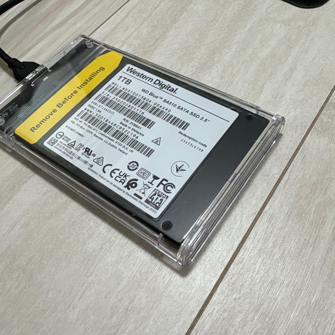 WD Blue SA510 1TB SATA SSD 2.5インチ　ケース付き