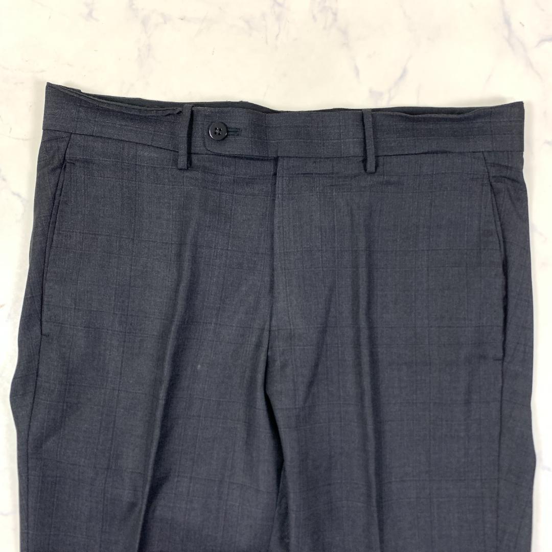 LA9494 ソブリン パンツスーツ グレー ウール100％ 48