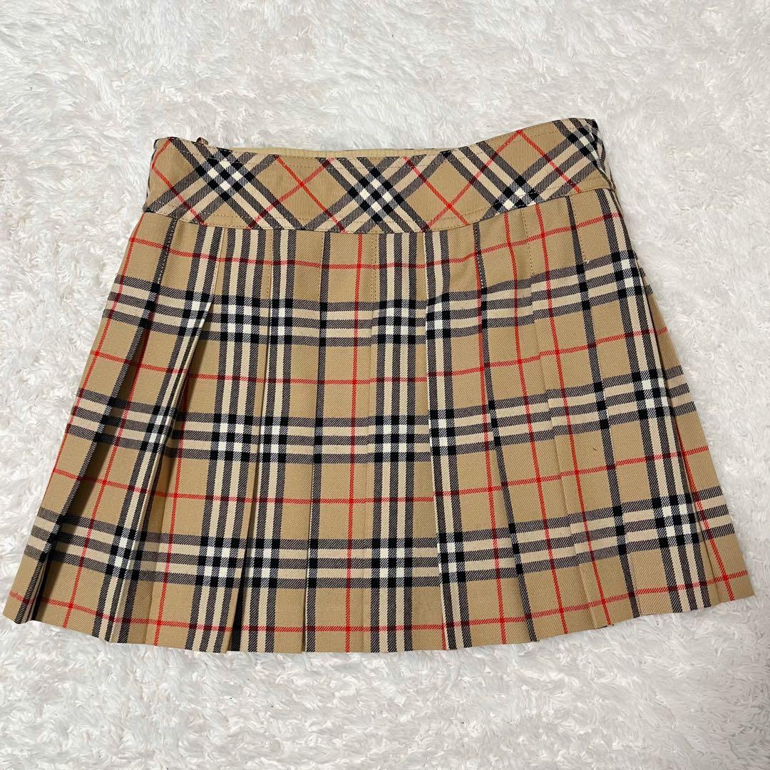 美品✨　バーバリーブルーレーベル　プリーツスカート　ミニ　ノバチェック