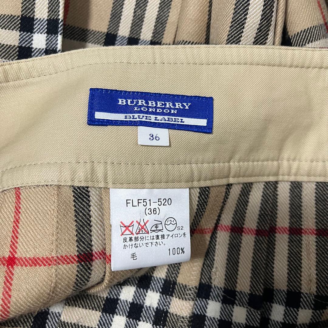 美品✨　バーバリーブルーレーベル　プリーツスカート　ミニ　ノバチェック
