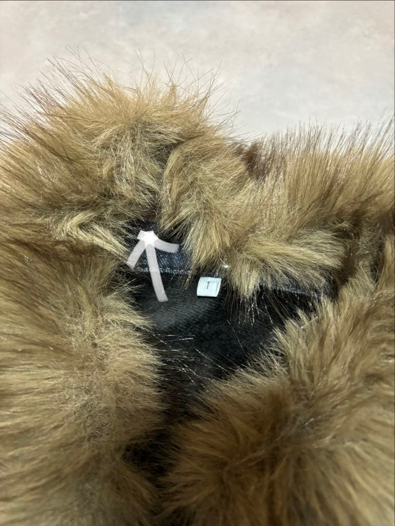 emmy ファータッチデニムジャケット　ファー　デニムジャケット　gジャン