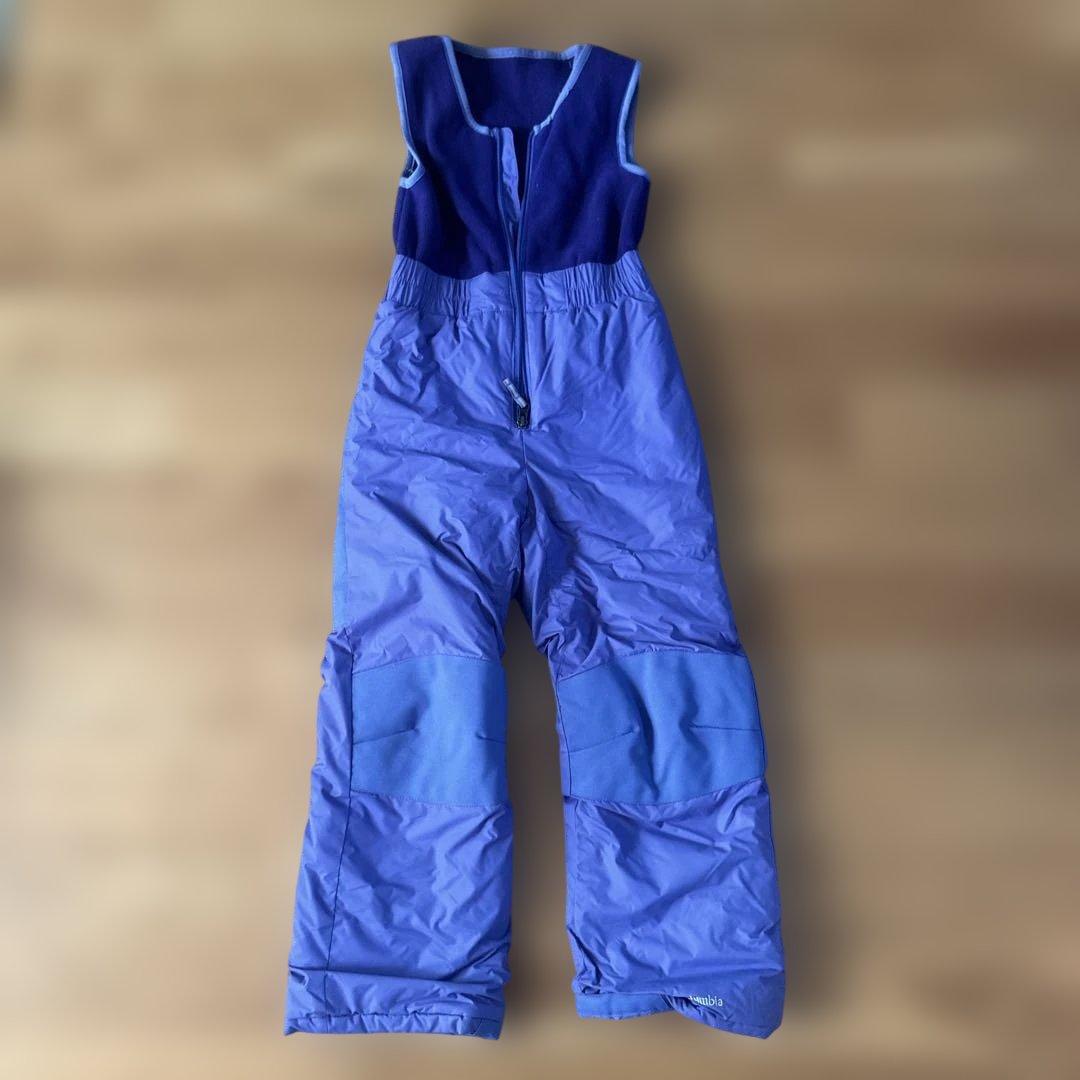 美品コロンビア子ども用 スキーウェア フード付きジャケットとスノーパンツ