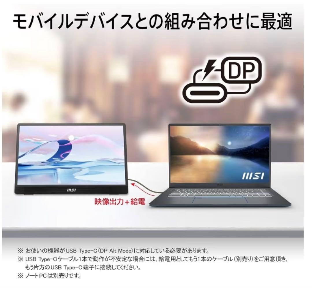 MSI PRO MP161 E2 15.6インチモニター