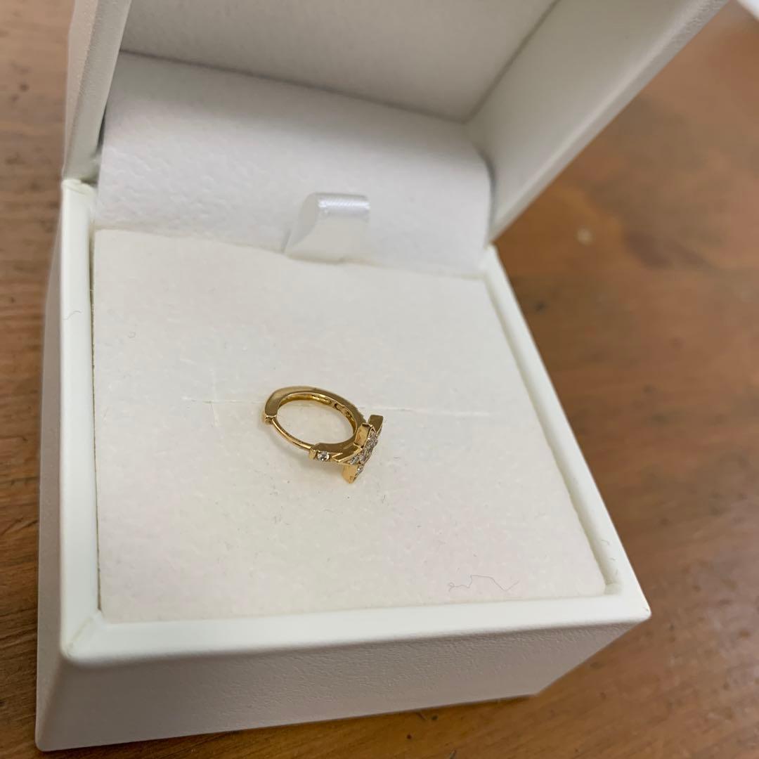 ラアイナ スターピアス 18kゴールド ダイヤモンド 片耳 ドゥーズィエムクラス