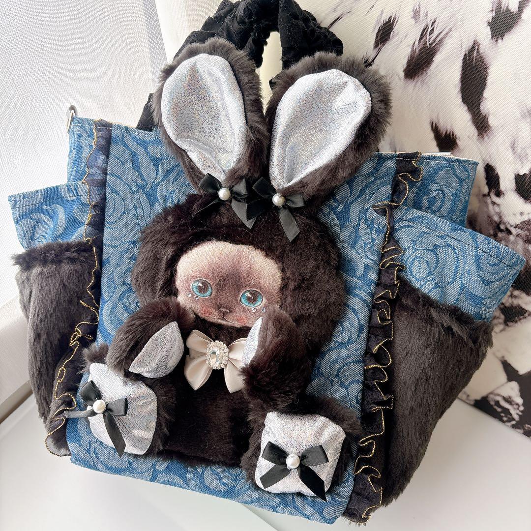 ゆ*ら様 コヤンイサムチョン　薔薇柄クラウディちゃん　ブラックファー