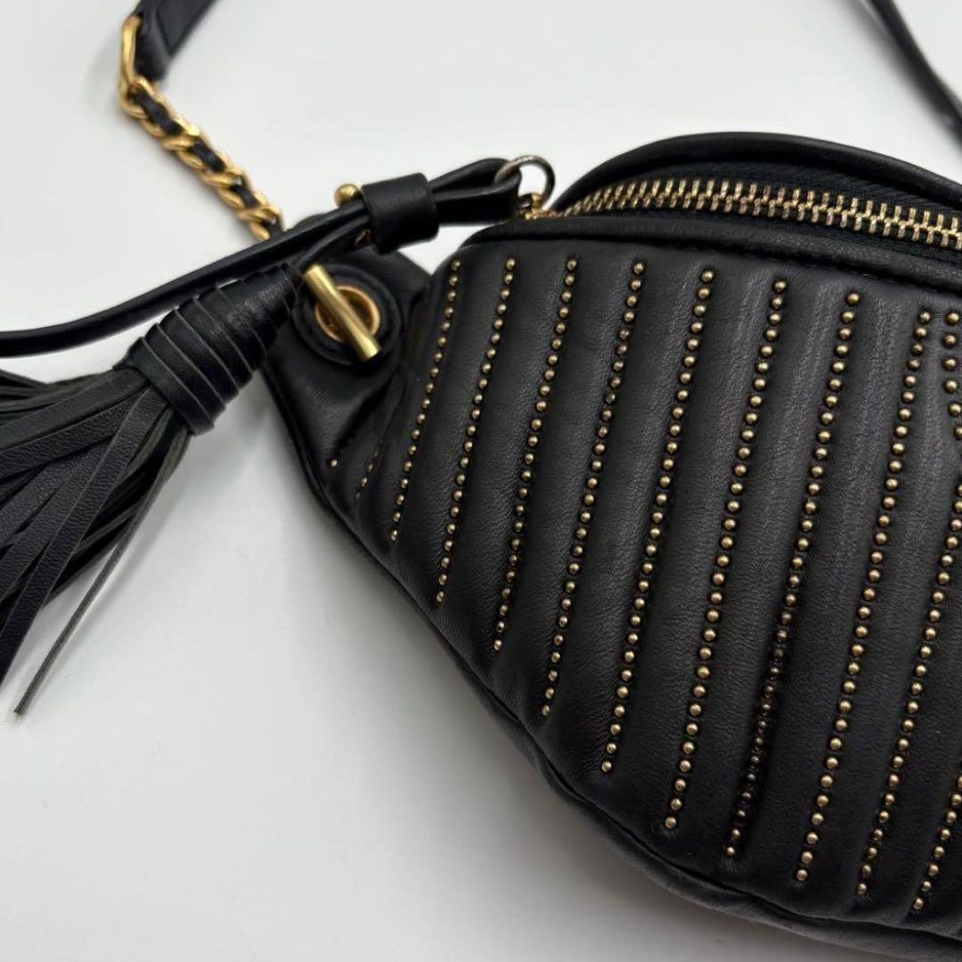 【良品✨】tory burch トリーバーチ　ボディバッグ　ウエストポーチ　黒
