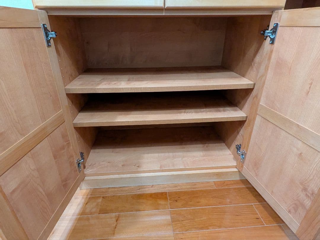 モモナチュラル 食器棚 VIBO カップボード アルダー材 送料込