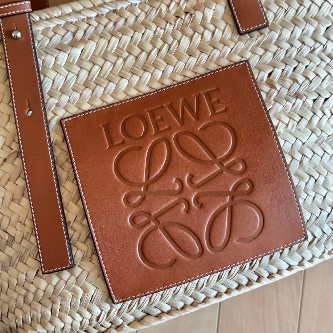 LOEWEロエベ バスケット かごバッグ ナチュラル/ブラウン 保存袋