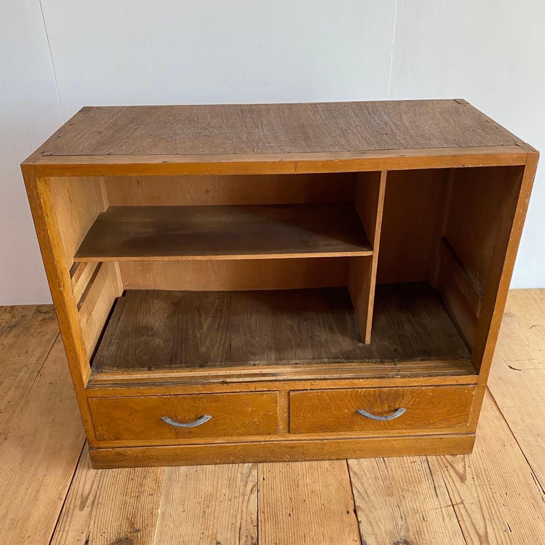 アンティーク オープンラック チェスト 本棚 食器棚 昭和レトロ z858