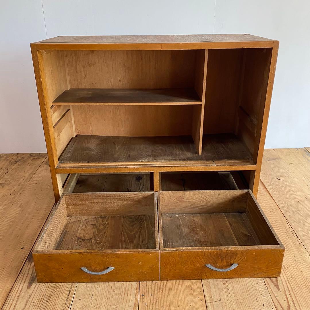 アンティーク オープンラック チェスト 本棚 食器棚 昭和レトロ z858