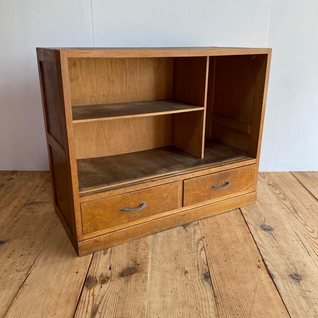 アンティーク オープンラック チェスト 本棚 食器棚 昭和レトロ z858