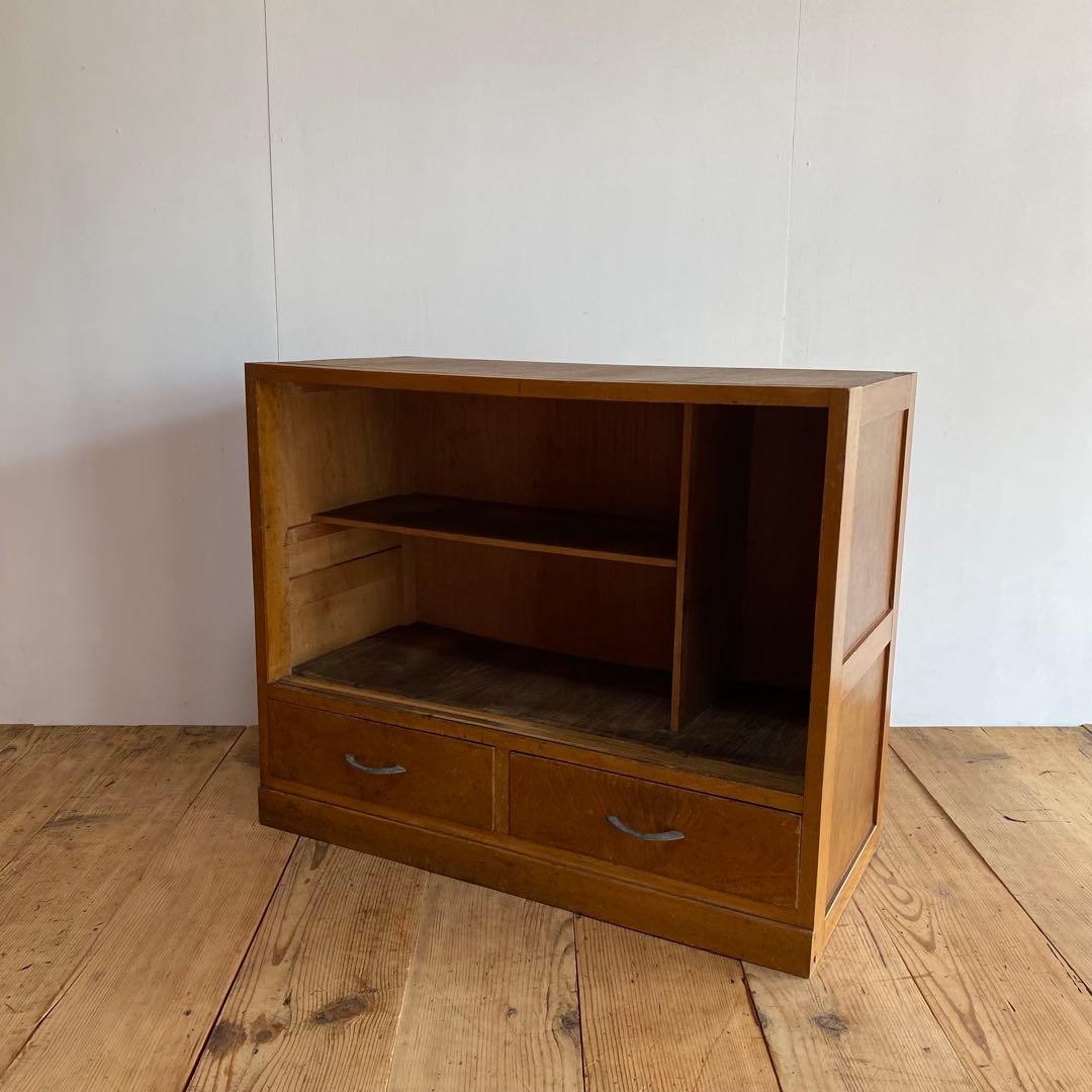 アンティーク オープンラック チェスト 本棚 食器棚 昭和レトロ z858